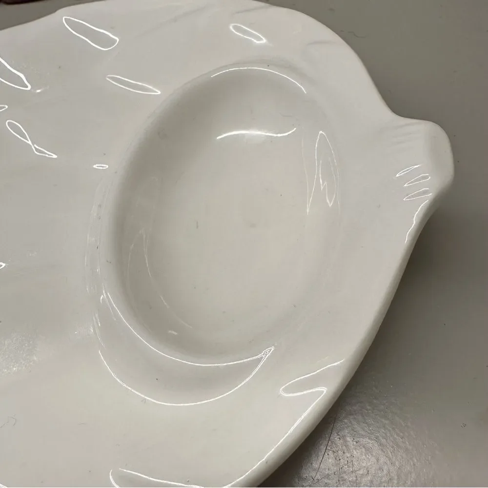 Vintage White Ceramic artichoke Plates